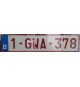 Plaque d'immatriculation Belge Plexiglass