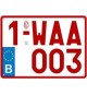 Plaque d'immatriculation Moto - BELGIQUE