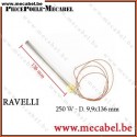 Résistance 250W L 136mm avec bague RAVELLI