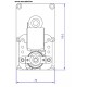 Motoréducteur MELLOR 2 RPM - série T3, alimentation 220VCA