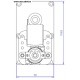 Motoréducteur MELLOR 3,3 RPM, série T3 alimentation 220VCA