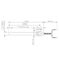 Bougie diamètre 9,5 mm avec raccord fileté de 3/8