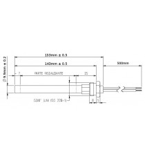 Bougie diamètre 9,9 mm avec raccord fileté de 3/8