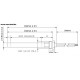 Bougie diamètre 9,9 mm avec raccord fileté de 3/8" GAS - Longueur 160 mm