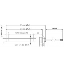 Bougie diamètre 9,9 mm avec raccord fileté de 3/8