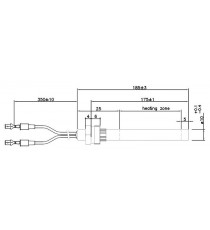 Bougie diamètre 10 mm avec raccord fileté de 3/8