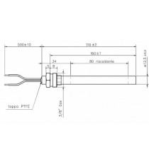 Bougie diamètre 12,5 mm avec raccord fileté de 3/8