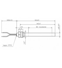 Résistance diamètre 16 mm avec raccord fileté 1/2