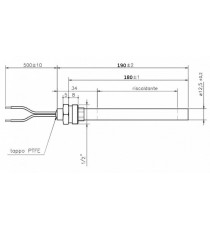 Résistance diamètre 12,5 mm avec raccord fileté 1/2