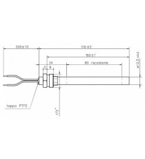 Résistance diamètre 12,5 mm avec raccord fileté 1/2