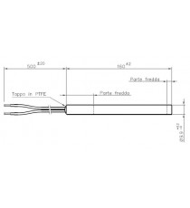 Résistance diamètre 9,9 mm sans raccord - Longueur 160 mm