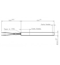 Résistance diamètre 10,2 mm sans raccord - Longueur 155 mm