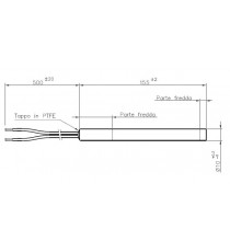 Résistance diamètre 10 mm sans raccord - Longueur 155 mm