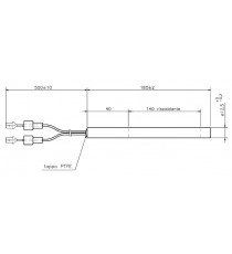 Résistance diamètre 12,5 mm sans raccord - Longueur 185 mm