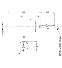 Bougie avec bride Diamètre 12,5 mm Longueur 132 mm