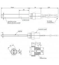 Bougie à basse tension avec raccord 3/8