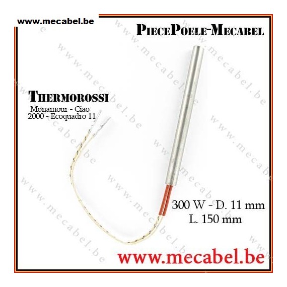 R&eacute;sistance bougie allumage 300 W 240 V D. 11x150 mm - THERMOROSSI