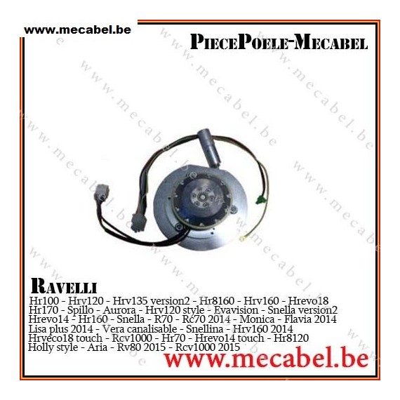 Extracteur fum&eacute;es E8M R2E150-AN91-13 avec le kit de cablage - RAVELLI