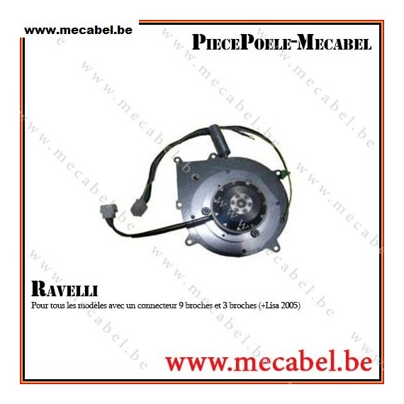 Extracteur fum&eacute;es E8M R2E150 avec le kit de c&acirc;blage et bride 6 trous - RAVELLI