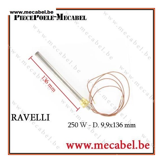 R&eacute;sistance 250W L 136mm avec bague RAVELLI