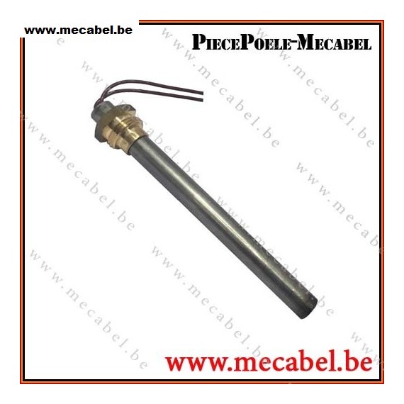 Bougie diam&egrave;tre 12,5 mm avec raccord filet&eacute; de 3/8" GAS - Longueur 114 mm