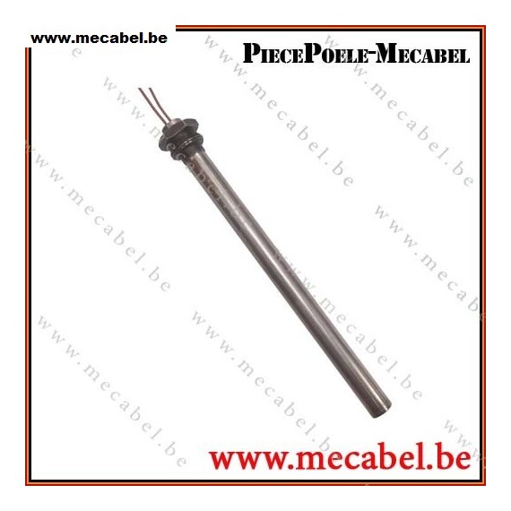 R&eacute;sistance diam&egrave;tre 12,5 mm avec raccord filet&eacute; 1/2" - Longueur 190 mm