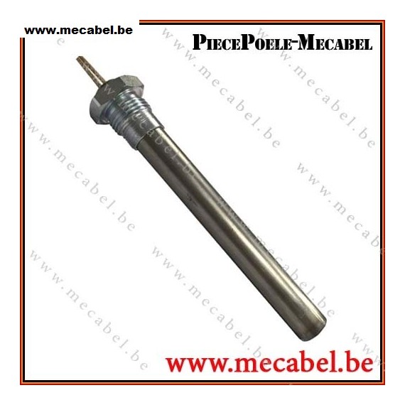 R&eacute;sistance diam&egrave;tre 12,5 mm avec raccord filet&eacute; 1/2" - Longueur 170 mm
